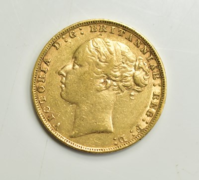 Lot 22 - A Queen Victoria full gold sovereign, young...