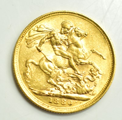 Lot 25 - A Queen Victoria full gold sovereign, young...
