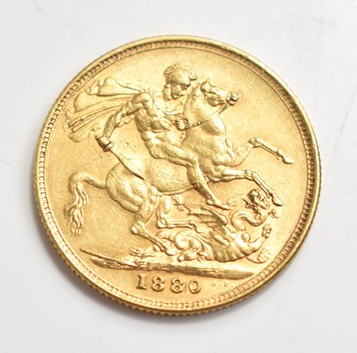 Lot 28 - A Queen Victoria full gold sovereign, young...
