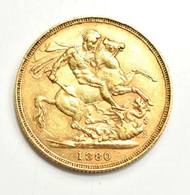 Lot 43 - A Queen Victoria full gold sovereign, young...