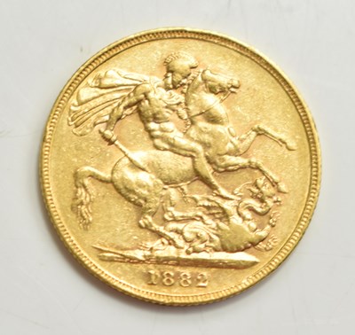 Lot 45 - A Queen Victoria full gold sovereign, young...