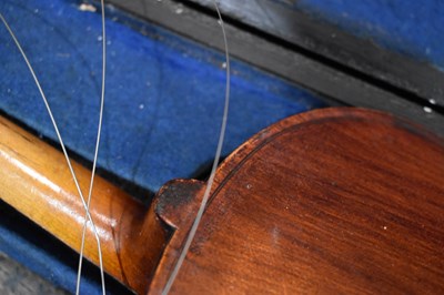 Lot 534 - A Skylark Brand violin with a Golden Strad bow...