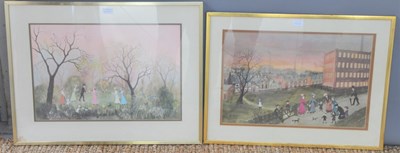 Lot 105 - Two Helen Bradley prints, framed and glazed.