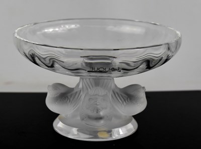 Lot 151 - A Lalique Nogent pedestal bowl, depicting four...