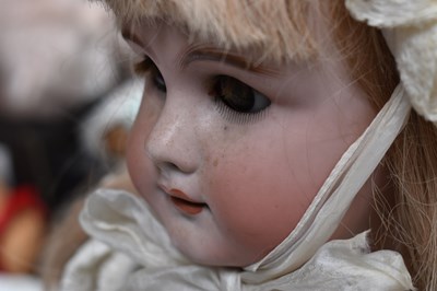 Lot 56 - A DEP Jumeau bisque headed doll, stamped DEP...