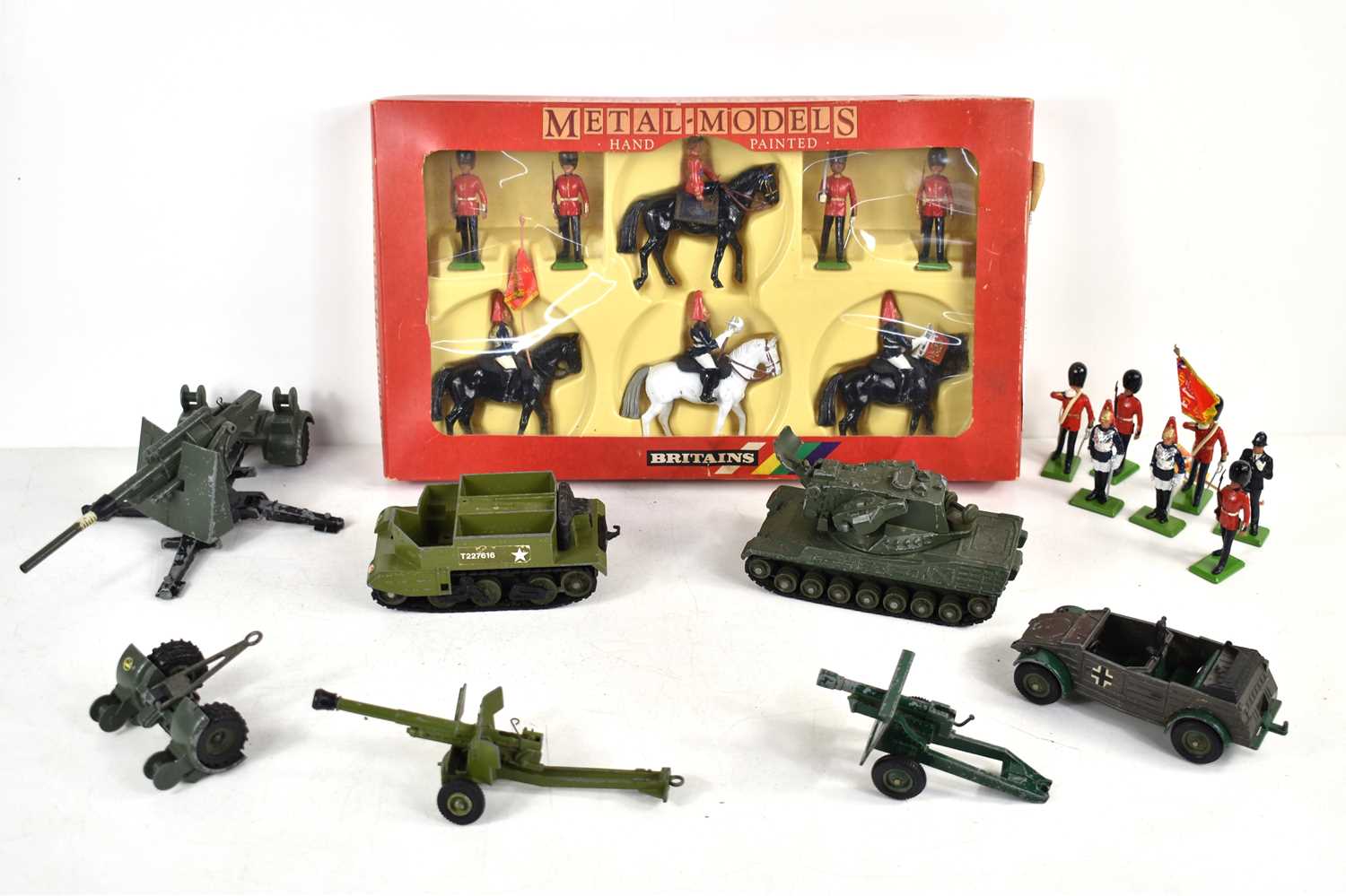 Lot 204 - A Britains hand painted metal model set of HM...