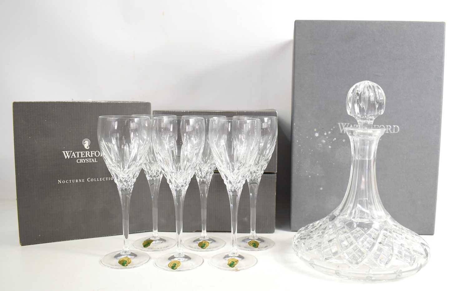 Lot 319 - A group of Waterford crystal comprising six...
