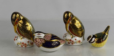 Lot 161 - Four Royal Crown Derby paperweights of various...