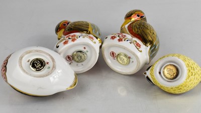 Lot 161 - Four Royal Crown Derby paperweights of various...