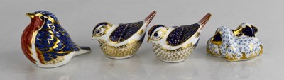 Lot 155 - Four Royal Crown Derby paperweights, three...