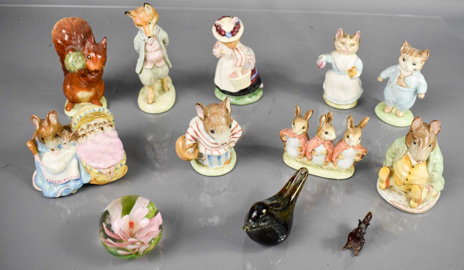 Lot 201 - A group of Beswick animal figurines.