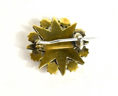 Lot 34 - A 19th century white metal and paste starburst...