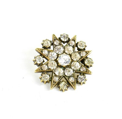 Lot 34 - A 19th century white metal and paste starburst...