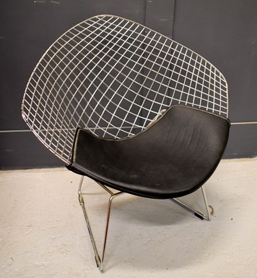 Lot 140 - A Harry Bertoia style diamond chair, with...