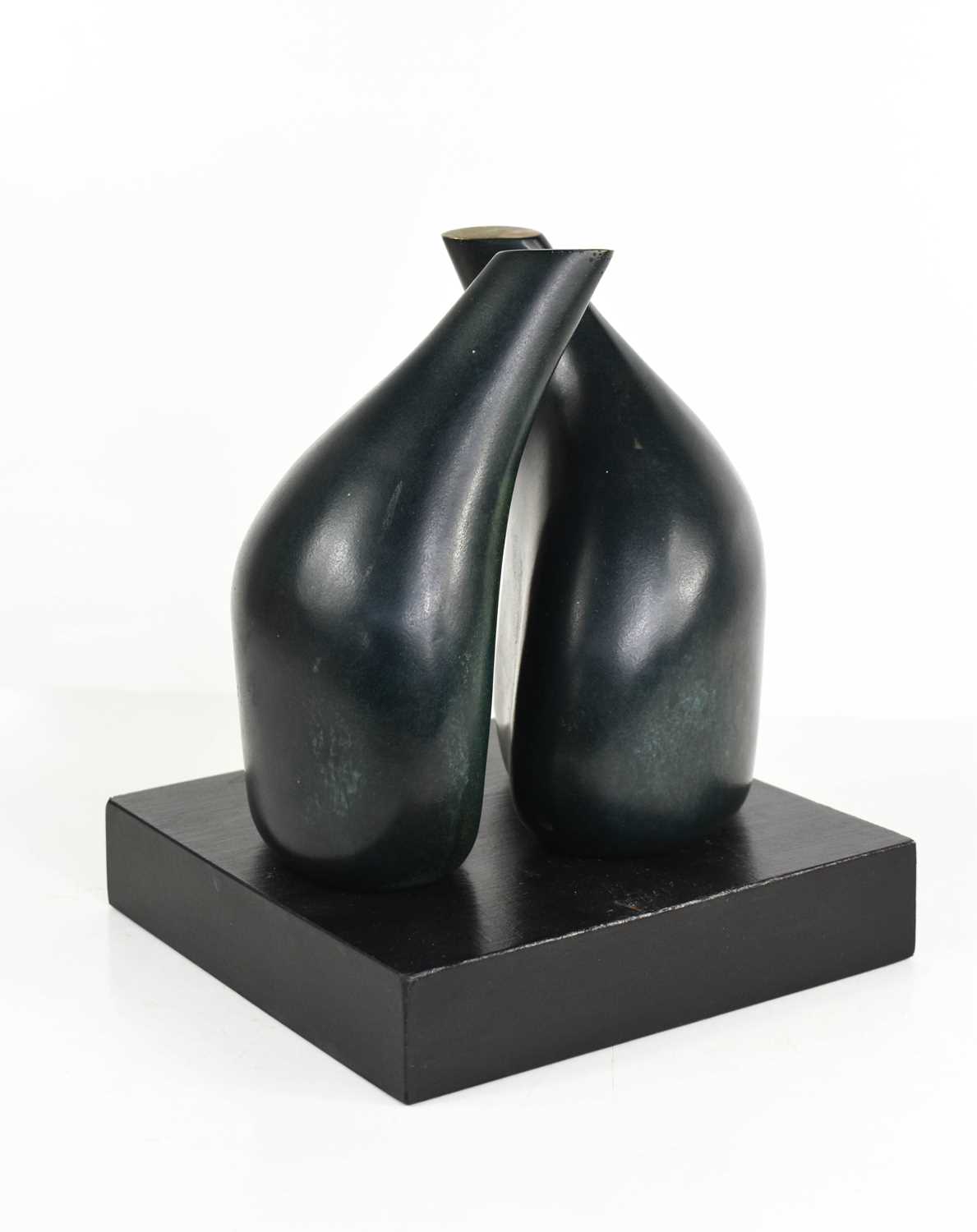 Lot 20 - A contemporary bronze sculpture in two parts,...