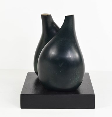 Lot 20 - A contemporary bronze sculpture in two parts,...