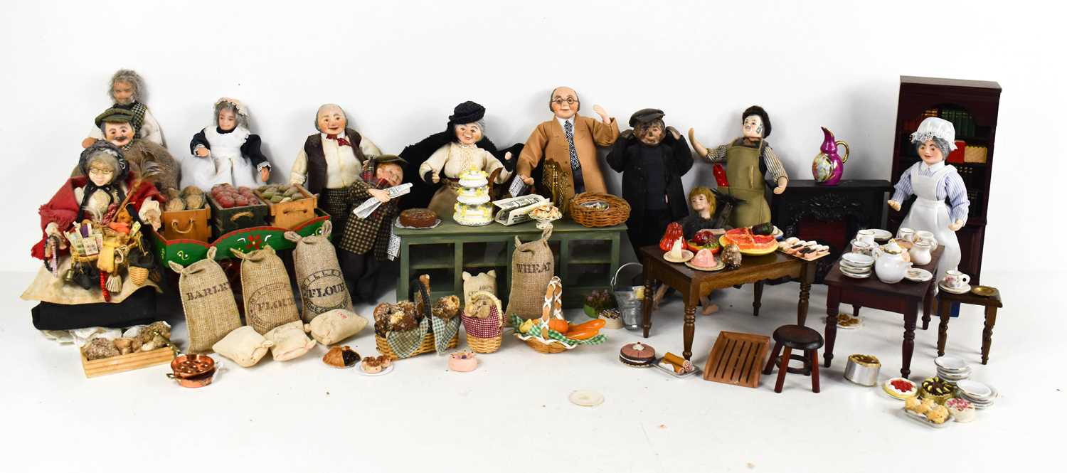 Lot 459 - A selection of antique dolls house furniture,...