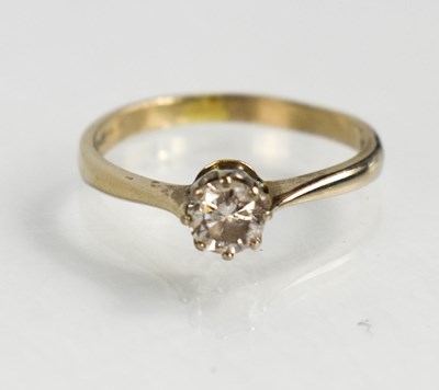 Lot 203 - A 18ct white gold and diamond solitaire ring,...