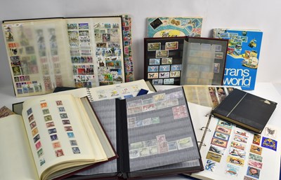 Lot 338 - A group of stamp albums and stock books...