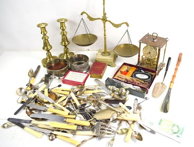 Lot 344 - A group of silver plated flatware together...