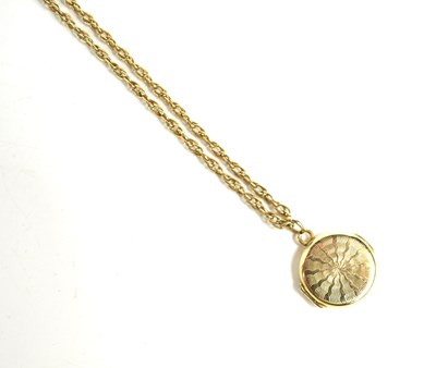 Lot 221 - A 9ct gold locket pendant on a 9ct gold chain,...