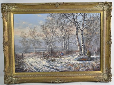 Lot 479 - Noel Ripley (B.1944-): A father and child in a...