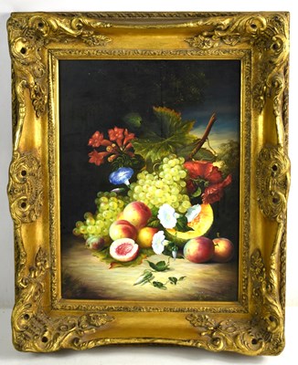 Lot 495 - An early 20th century still life of fruit and...