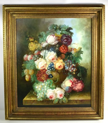 Lot 486 - L.Martin (20th century): A still life study of...
