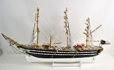 Lot 150 - A vintage scratch built model of a sailing...
