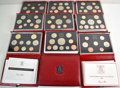 Lot 300 - A collection of Royal Mint cased UK proof coin...
