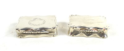 Lot 263 - Two Victorian silver vinaigrettes with gilt...