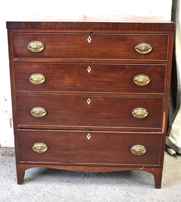 Lot 557 - A Georgian mahogany 'splitter' chest of...