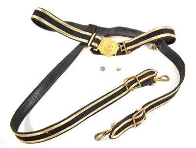 Lot 373 - A George VI naval officer's sword belt...