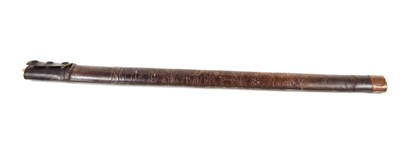 Lot 378 - A WWII era leather scabbard for a Japanese...