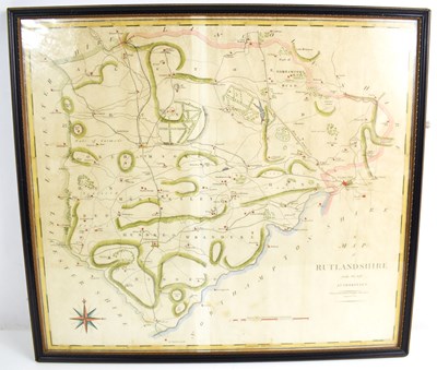 Lot 468 - A 19th century hand coloured map of...