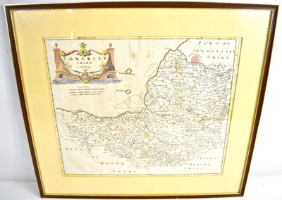 Lot 470 - A late 17th century hand coloured map of...