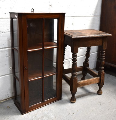 Lot 543 - A 17th century style oak joint stool, with...
