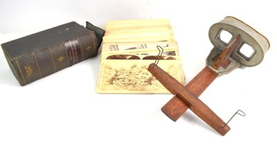 Lot 157 - A vintage stereoscope together with a group of...