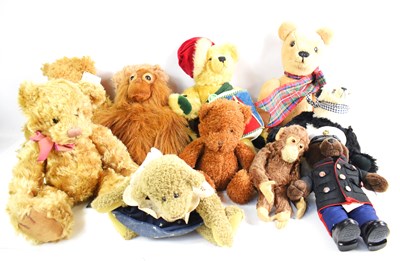 Lot 416 - A group of teddy bears, including a vintage...
