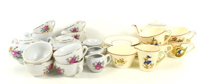 Lot 47 - Two children's tea services: a Wadeheath Walt...