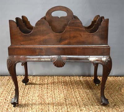Lot 563 - An Irish George III mahogany decanter / bottle...