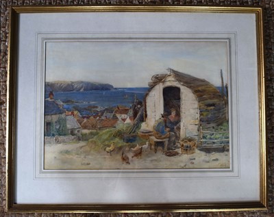 Lot 483 - Richard Wane (1852-1904): Coastal View with...