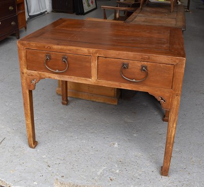 Lot 523 - A Chinese style hardwood sideboard / table...