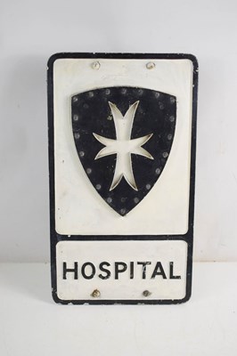 Lot 348 - A cast aluminium black and white painted...