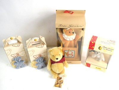 Lot 425 - Three teddy bears: A Steiff Winnie the Pooh...