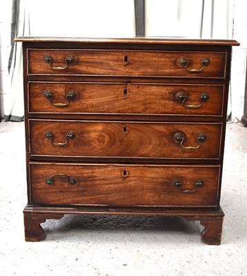 Lot 524 - A Georgian mahogany chest of drawers, with...