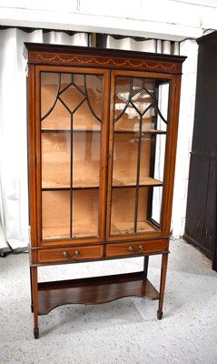 Lot 529 - An Edwardian mahogany marquetry inlaid display...