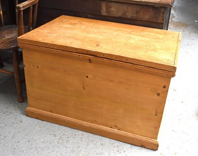 Lot 530 - An antique pine blanket chest, the interior...