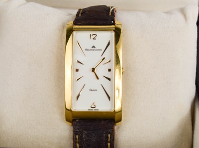 Lot 184 - A Maurice Lacroix wristwatch with leather...