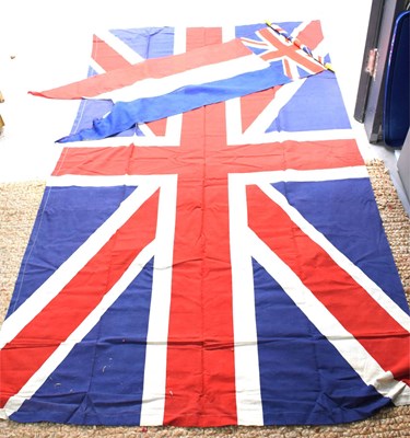 Lot 164 - A vintage British flag and later pennant, 210...